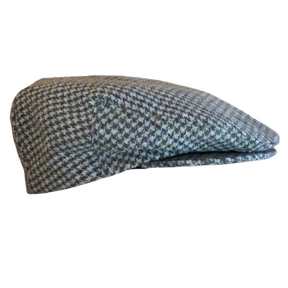 Vintage Harvard by N. Rice wool plaid newsboy cabbie cap Size Medium